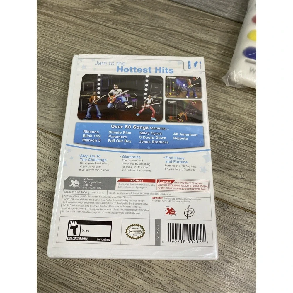 PopStar Guitar /w AirGs Nintendo Wii 2008 New Open Box